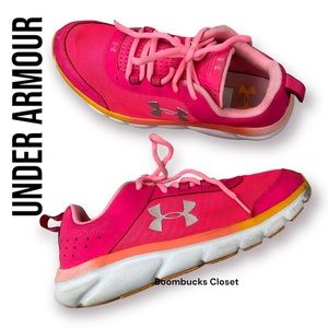 Under Armour  Assert 8 Neon Pink Running Shoes Girls Youth 5.5